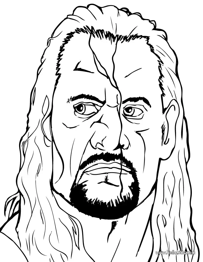 Free Printable Coloring Page WWE Coloring Pages